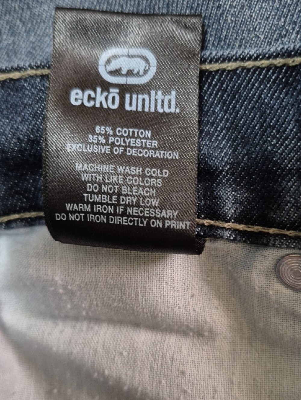 Ecko Unlimited Dark Wash Denim Jean Shorts - Picture 5 of 10